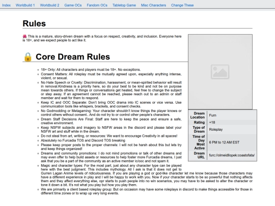 Rules screenshot