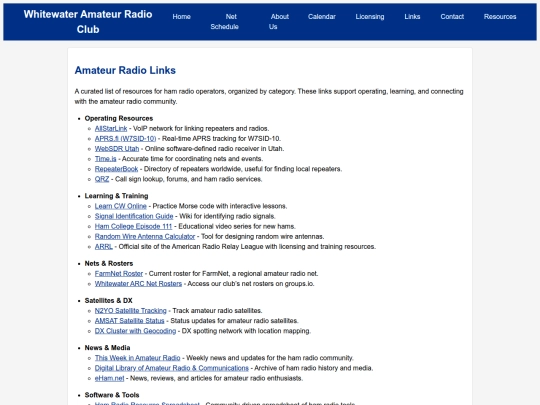links screenshot
