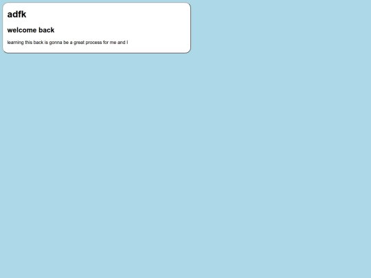 welcomeback screenshot