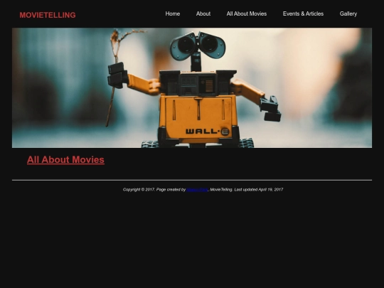 IS_LT 4361/pilotsite/allaboutmovies screenshot
