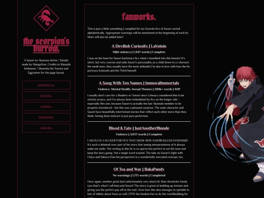 scorpion/fanfics screenshot