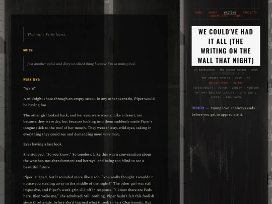 works/we-couldve-had-it-all-the-writing-on-the-wall-that-night screenshot
