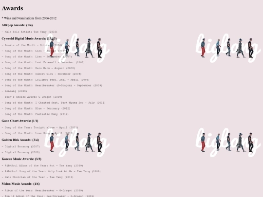 WEBPAGE/awards screenshot