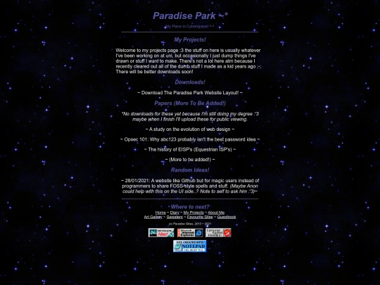 projects screenshot