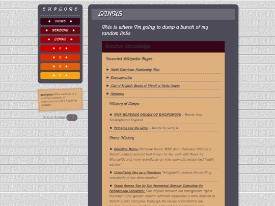 links screenshot