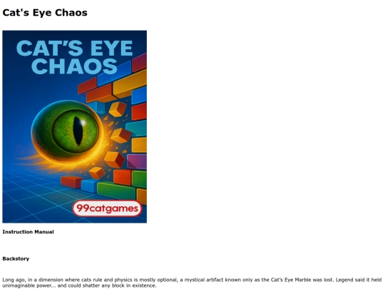 Games/CatsEye/CatsEye_manual screenshot