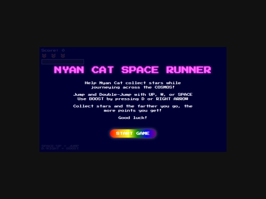 Games/NyanCat/NyanCatSpaceRunner screenshot