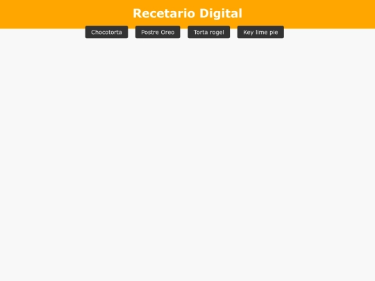 recetario screenshot