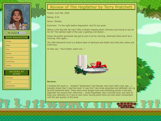 book reviews/hogather screenshot