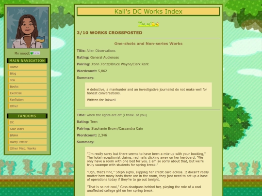 fanfiction/dc works/dc_index screenshot
