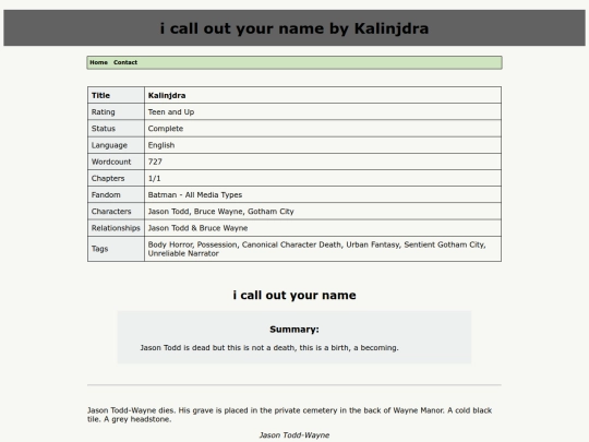 fanfiction/dc works/i_call_out_your_name screenshot