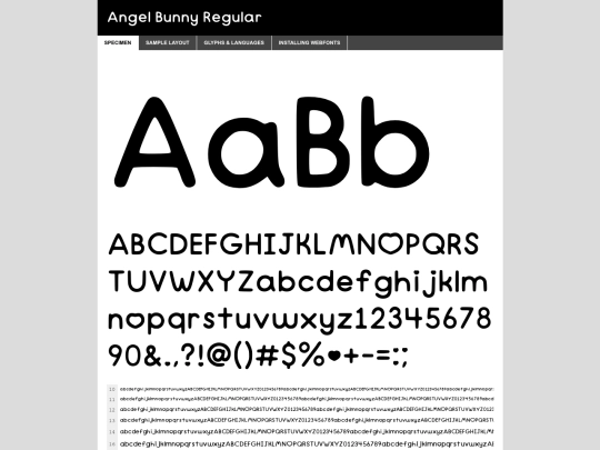 webfontkit-20240416-175217/angelbunny-regular-demo screenshot