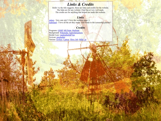 links screenshot
