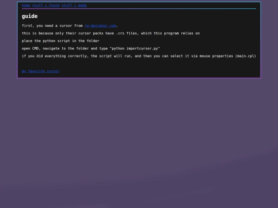 stuff/importcursor screenshot