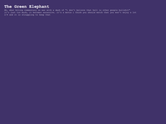 reviews/GreenElephant screenshot