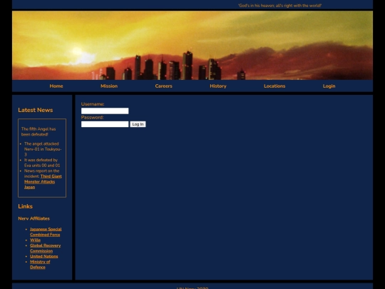 login screenshot