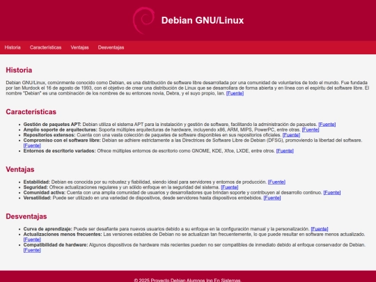 Debian screenshot