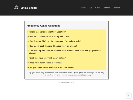 faq screenshot