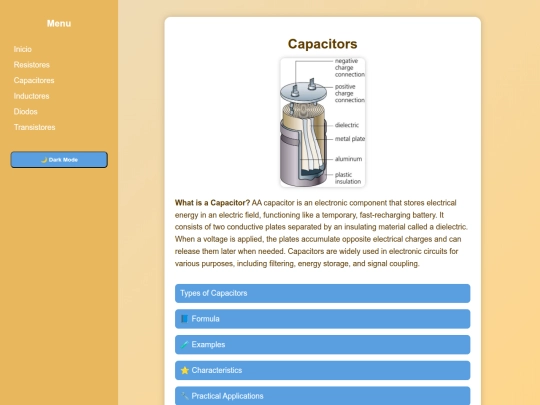 Capacitores screenshot