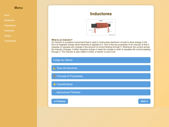 Inductores screenshot