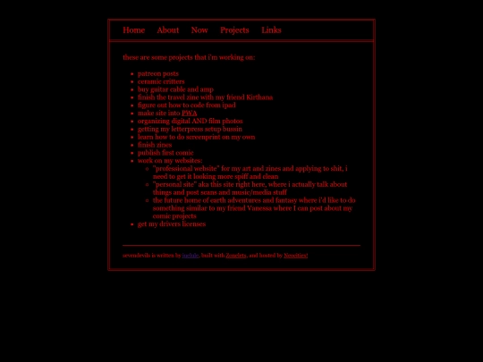 projects screenshot