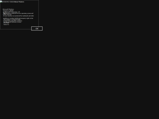 NonAIProjects/VersorSE/winver screenshot