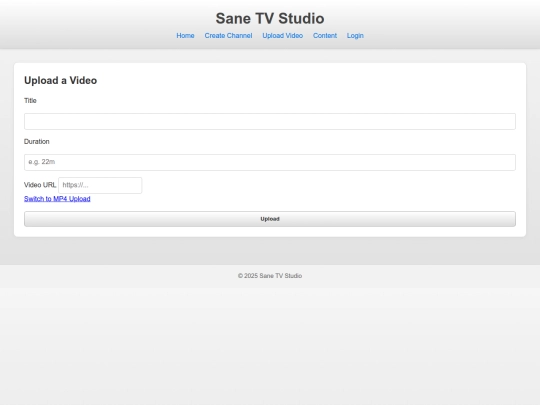 SaneTVStudio/upload screenshot
