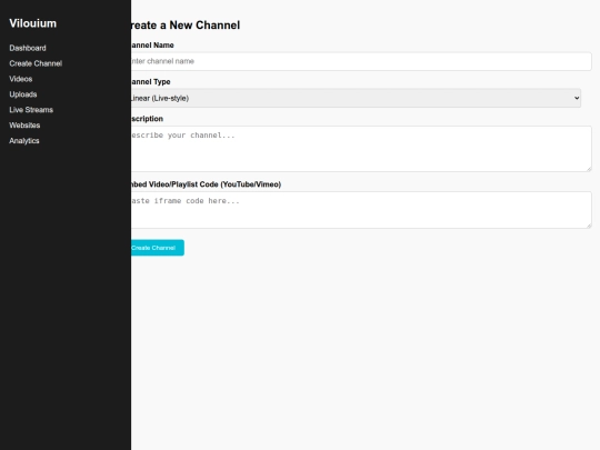 Vilouium V2/create-channel screenshot