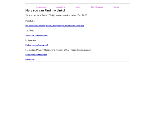 links screenshot