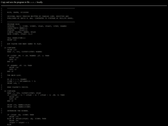 fortran/rockpaperscissors screenshot