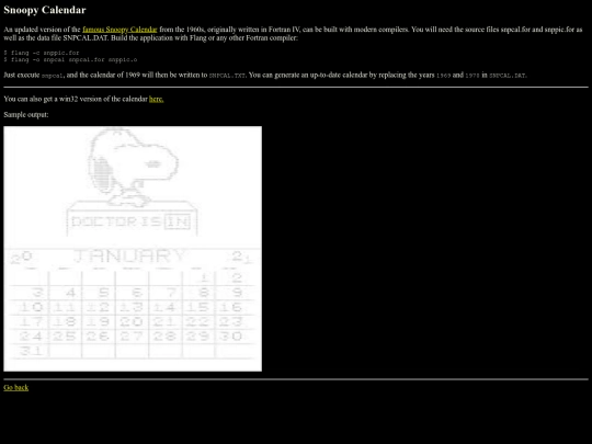 fortran/snoopy screenshot
