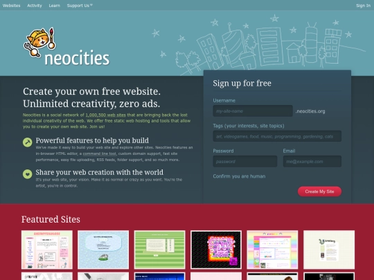 neocitiesfly screenshot