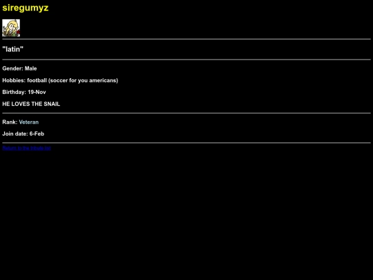 tributes/siregumyz screenshot