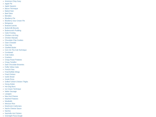 recipes screenshot