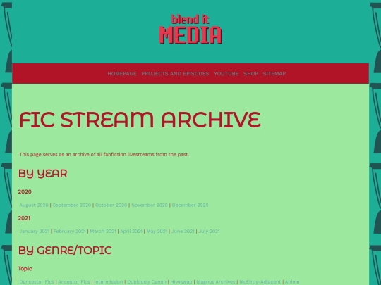 ficstreams/ficstreamarchive screenshot