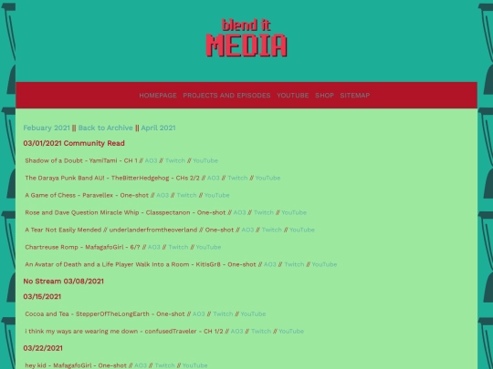 ficstreams/march2021 screenshot