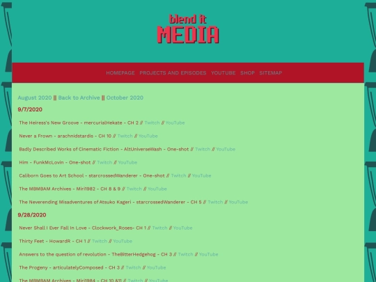 ficstreams/september2020 screenshot