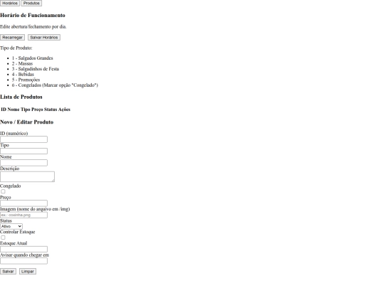 salgados-testes/painelLoja screenshot
