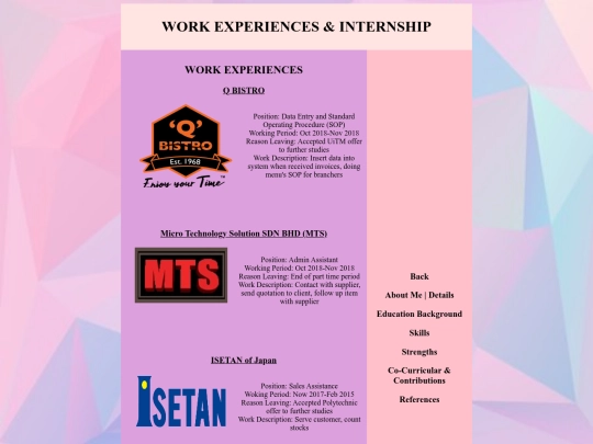 experiences screenshot