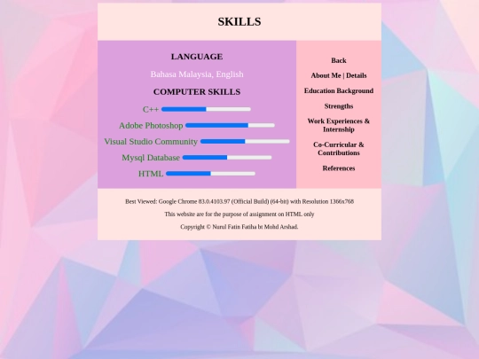 skills screenshot