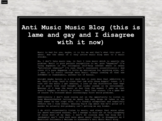 posts/antimusicmusicblog screenshot