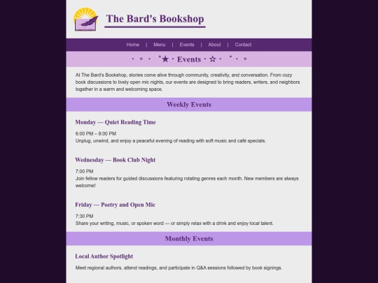 finalproject/events screenshot