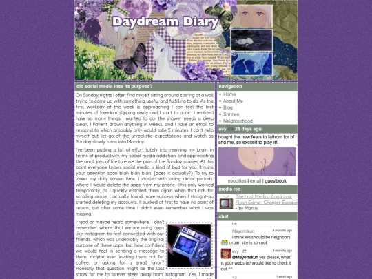 blog screenshot