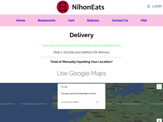 Delivery screenshot