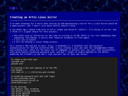 posts/mirrors screenshot