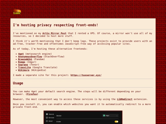 posts/tuxserver screenshot
