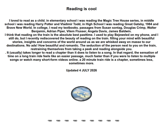 reading screenshot