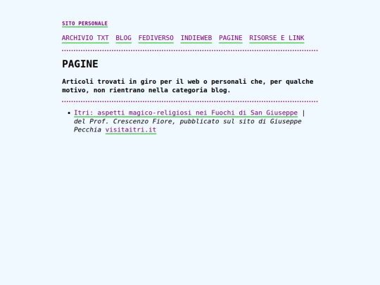 index-pagine screenshot