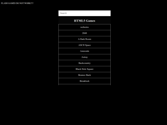 list screenshot