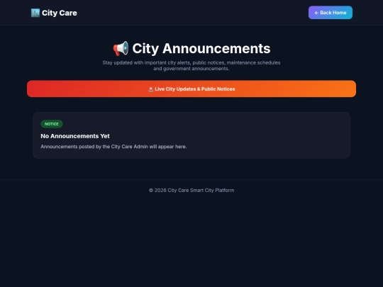 project/announcements screenshot